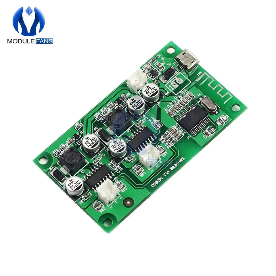 DC 5V 6W+6W 2x6W 2*6W 2 -kanál Stereo Bluetooth zosilňovacia doska lítiová batéria napájaná pre reproduktory Loudspeaker Box Modified
