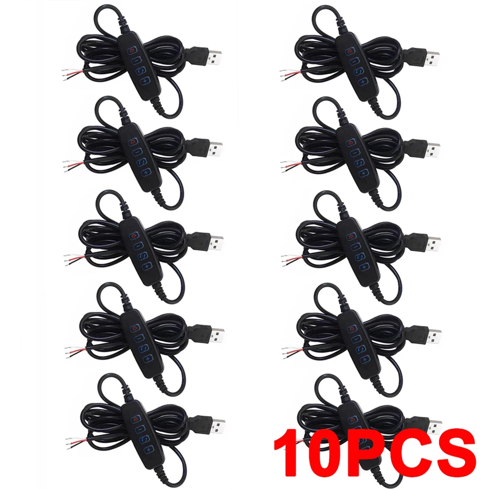 DC 5V LED stmievanie USB port napájacie napájacie riadky Stlmenie farebného zladenia kábla s adaptérom vypínača OFF pre LED žiarovku
