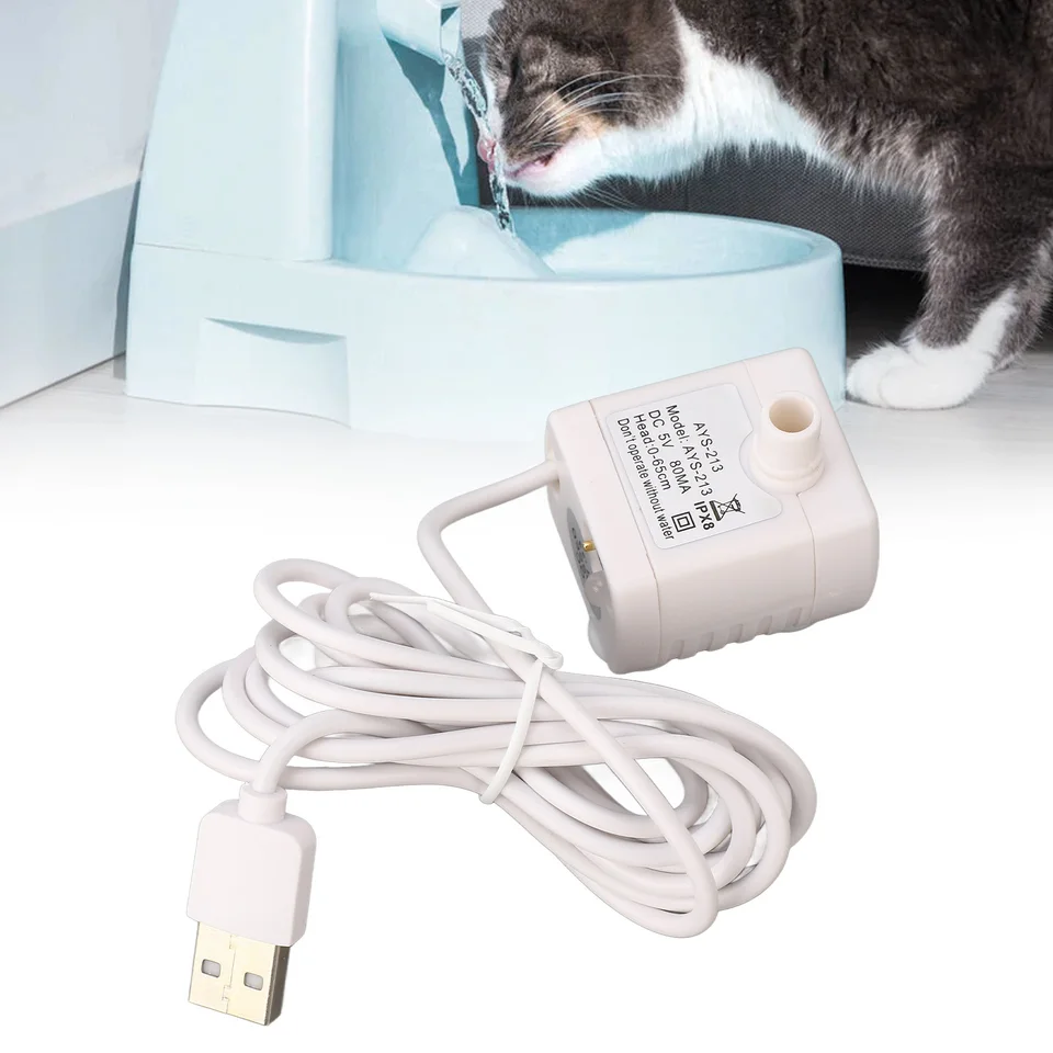DC 5V USB Vodné čerpadlo Micro 3W 500L/H Mini ponorné čerpadlá pre domáce zviera