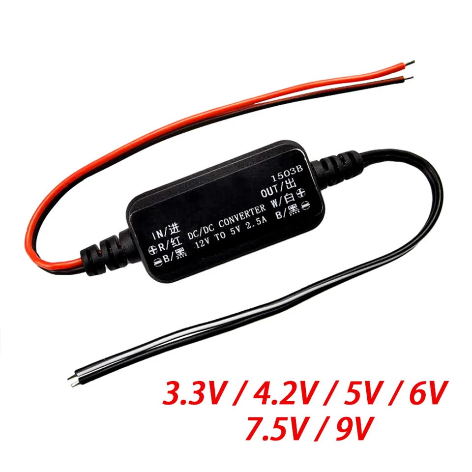 DC-Buck Converter Modul 12V až 3,3 V 4,2V 5V 6V 7,5 V 9V Neizolovaný regulátor napájacieho napájacieho napájania s ochranou s ochranou