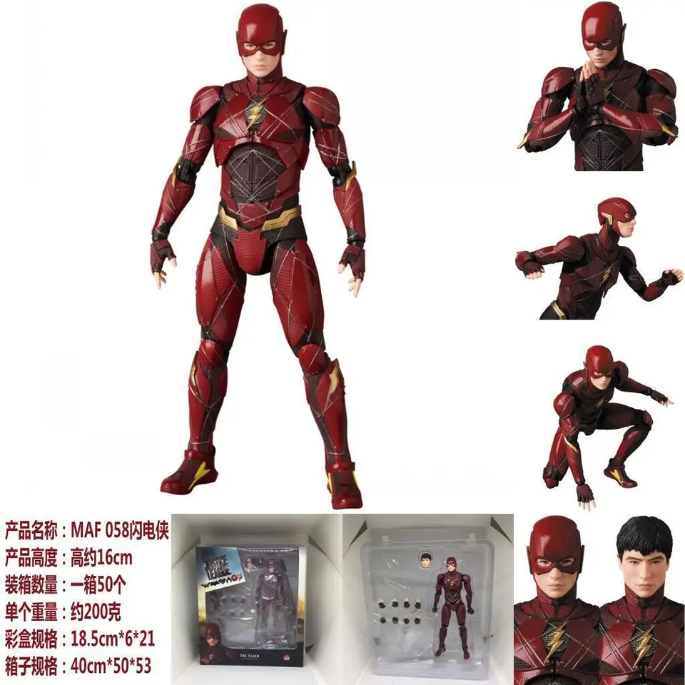 DC Comics MAF 058 16cm Flash Justice League Superhrdinová akčná figúrka dekorácie Model hračky stolová dekorácia