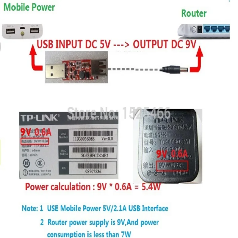 DC-DC Converter USB 5V až 9V Modul zosilňovača pre WiFi Router Modem Ethernet Switch Solar Charger TB391*1+TB261*1 DIY