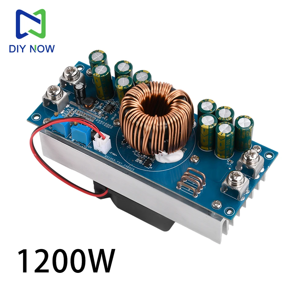 DC-DC nastaviteľný modul napájacieho napájacieho zariadenia 800/1200W Vysoký výkon konštantného prúdu napájania DC15V-90V na DC2.5V-72V