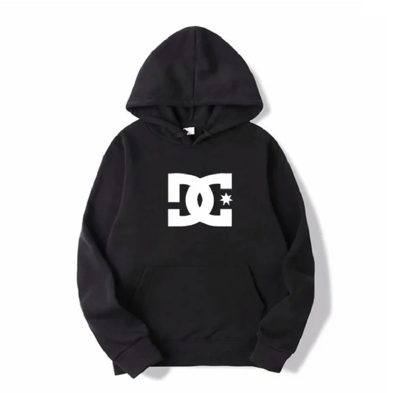 DC Letter Men'shoodie Men's and Women's Fashion Jednoduchá mikina s dlhým rukávom Jeseň a zimná ulica Trend Veľká telocvičňa mikiny