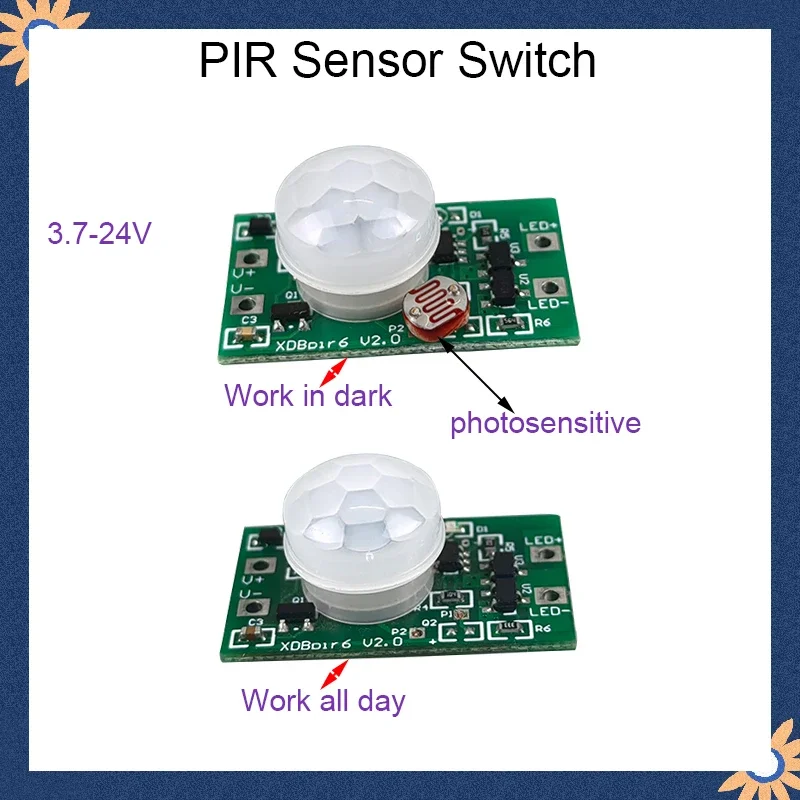 DC12V 24V 24V PIR SNDOR MODUL MODUL Infračervené Ovládanie detektora LED diódy LED pre ľudské teleso pre Prispôsobené koridor