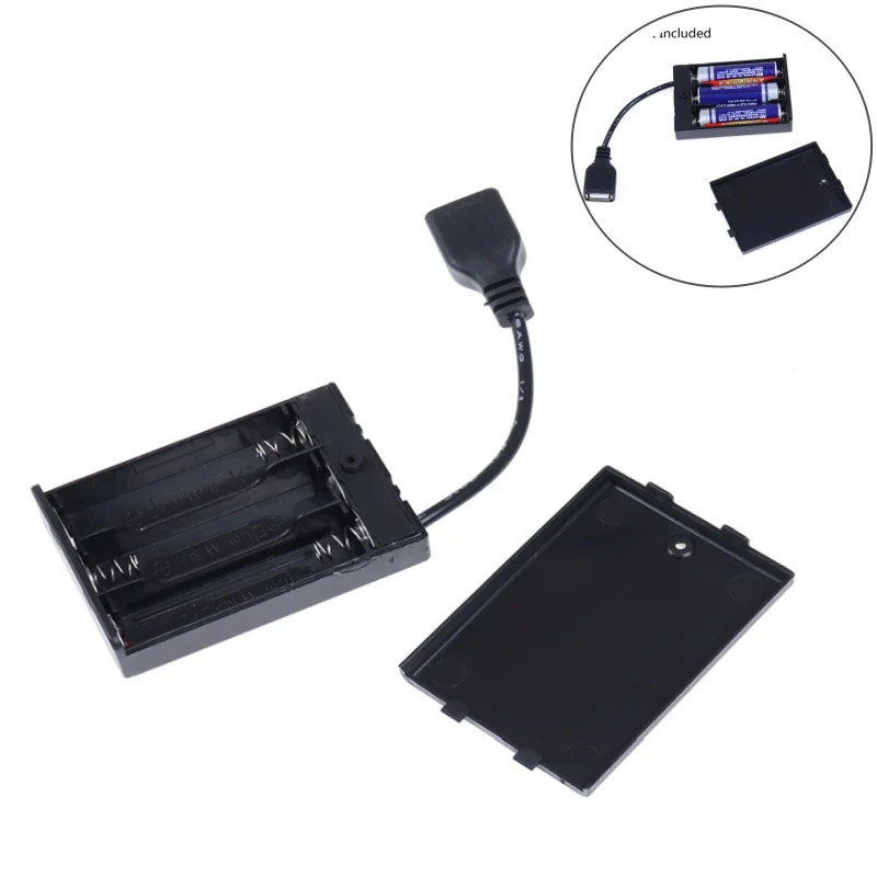 DC4.5V Prenosná mini AA držiak batérií Storage Pase Puzdro USB napájanie batérie pre 5050 3528 2835 LED pásma LED pásma