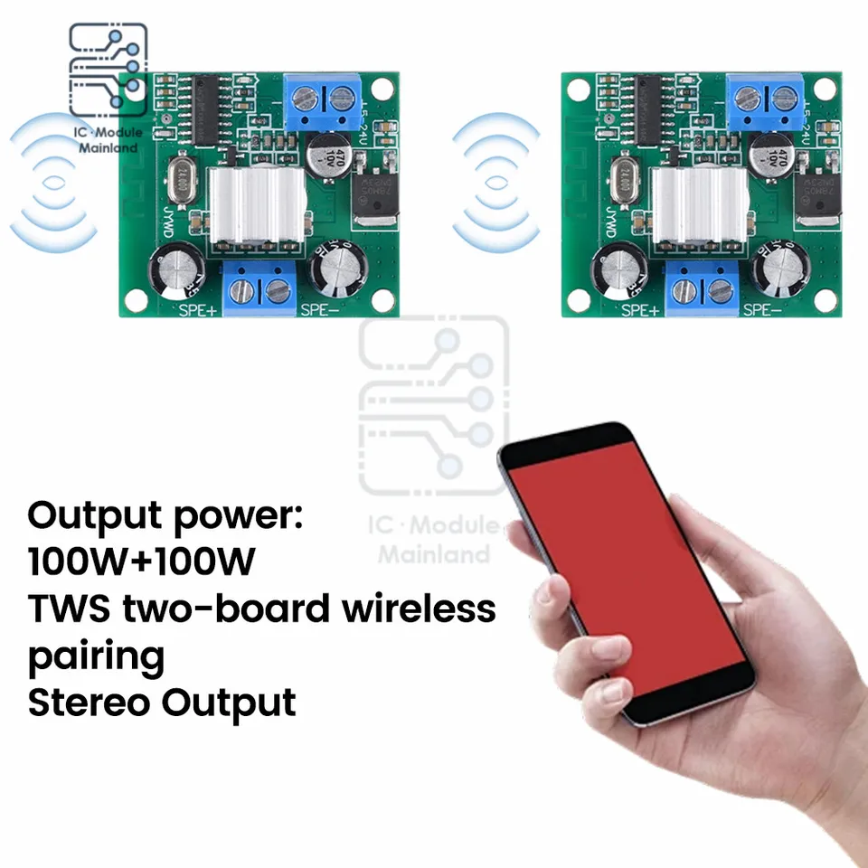 DC5-24V 100W Modul zosilňovača Bluetooth TPA3116 TWS
