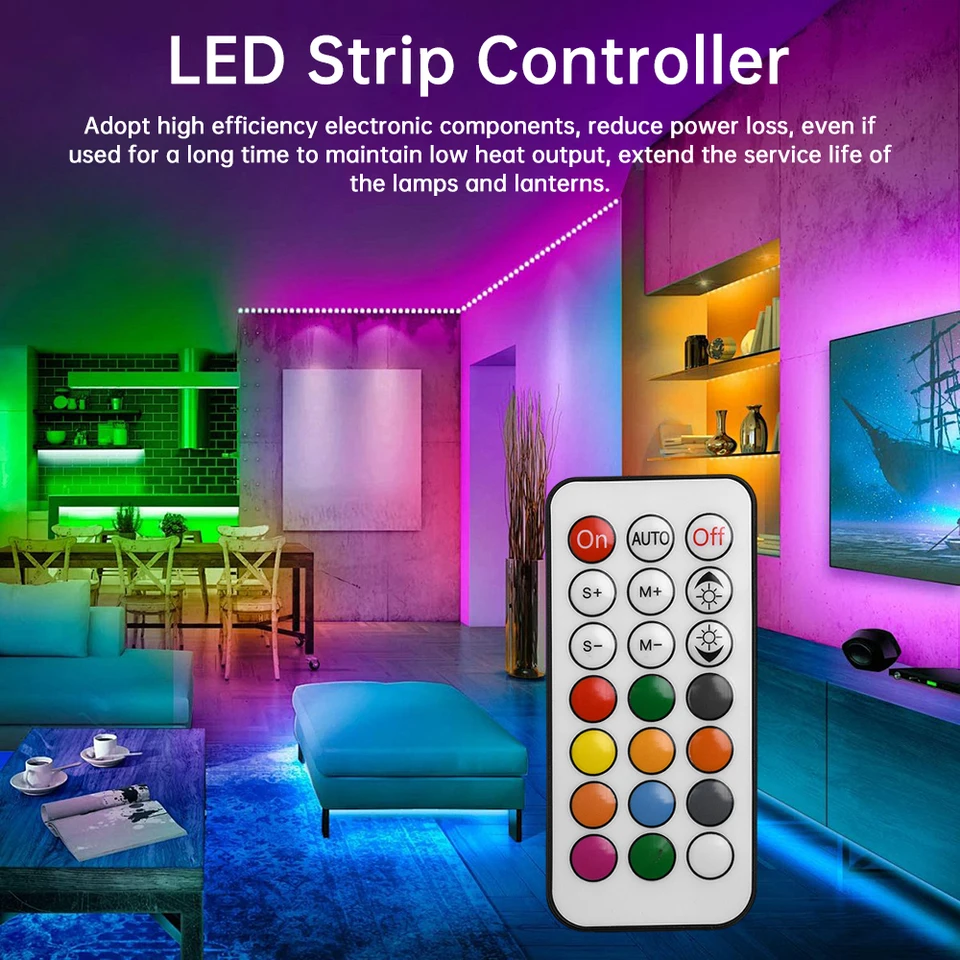DC5-24V 21 Klávesové ovládače LED radič RF Wireless Remote LED radič RGB pre Strip Light WS2812 WS2812B WS2811 WS2813