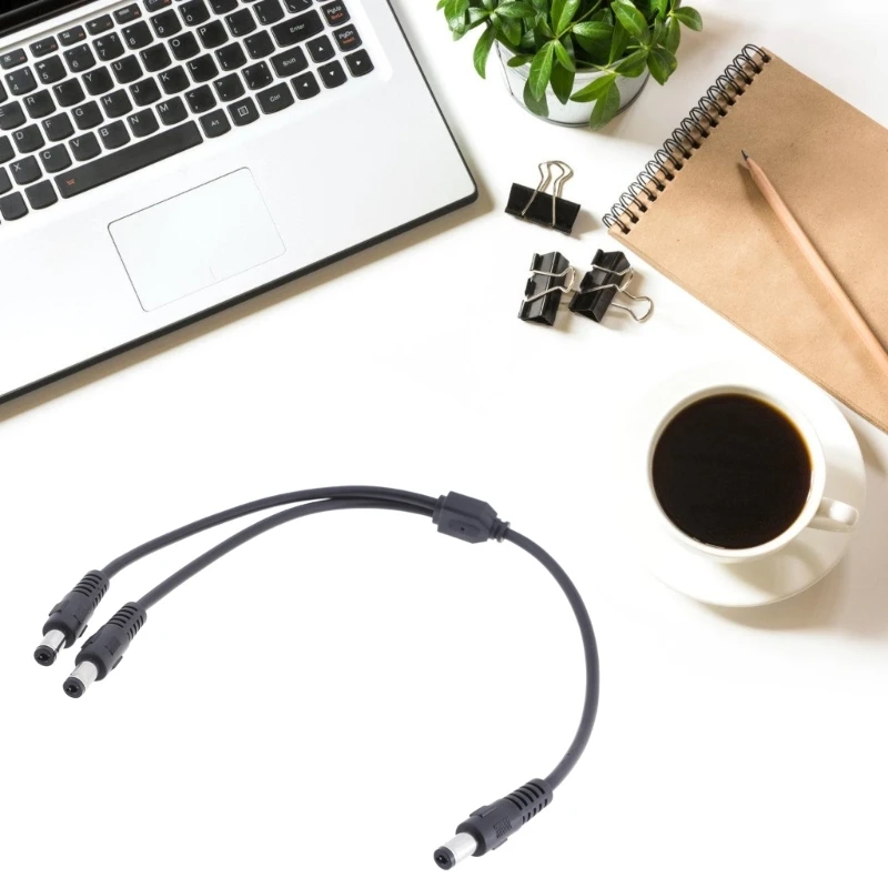 DC5.5mmx2.1mm Y Splitter Cable, 18AWG Mužské rozdeľovače 11,8 palca pre rôzne elektronické zariadenia H8WD