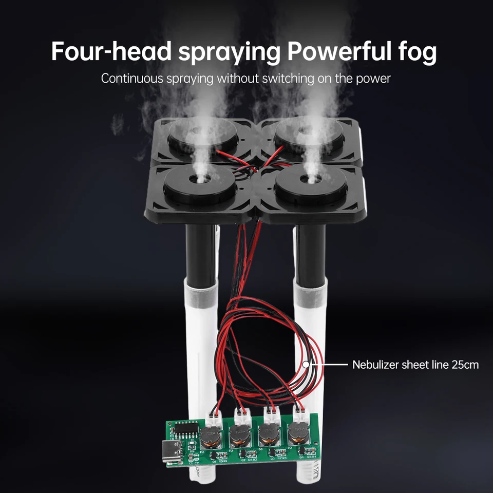 DC5V Unwitched Four Spray Houdifier Modul Atomization Control Board DIY Ultrazvukový rozprašový rozhranie