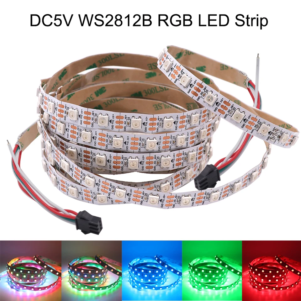 DC5V WS2812B RGB LED pásik LED Svetlo SMD5050 30/60LEDS/M SMART Adreate Adresible Pixel LED svetlá Flexibilná páska LED pásik LED pásik na dekoráciu