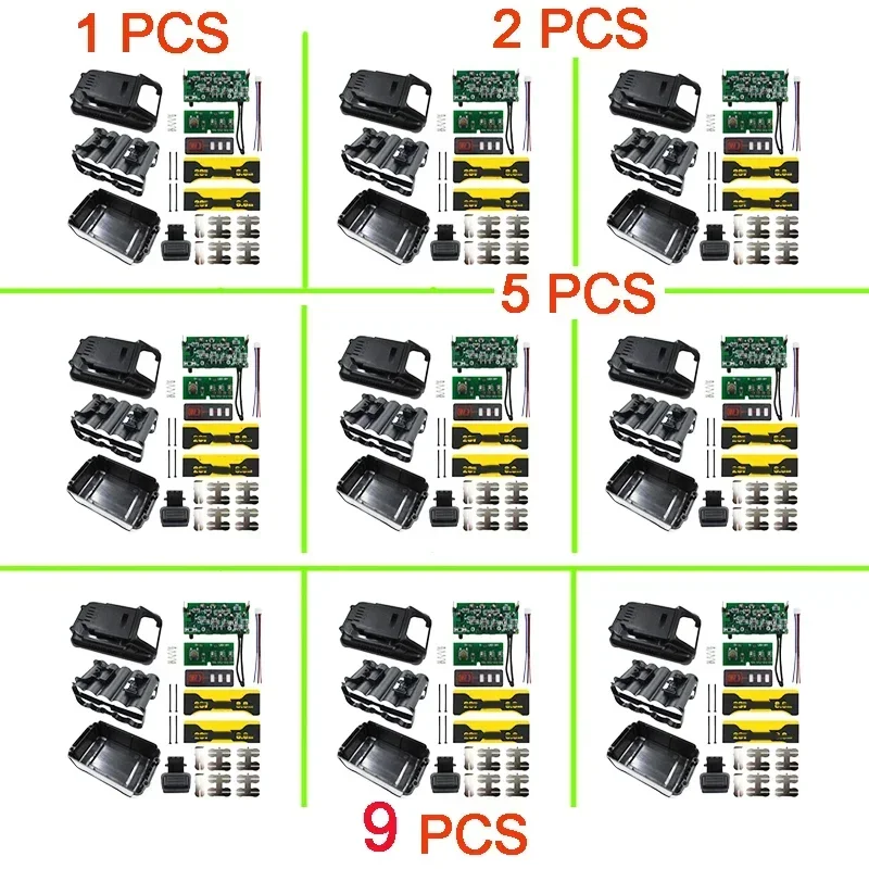 DCB200 10*21700 Li-Ion Battery Plast Pase PCB nabíjanie obvodov na obvody pre Dewalt 18V 20V 8AH Littium Tool Box Shell