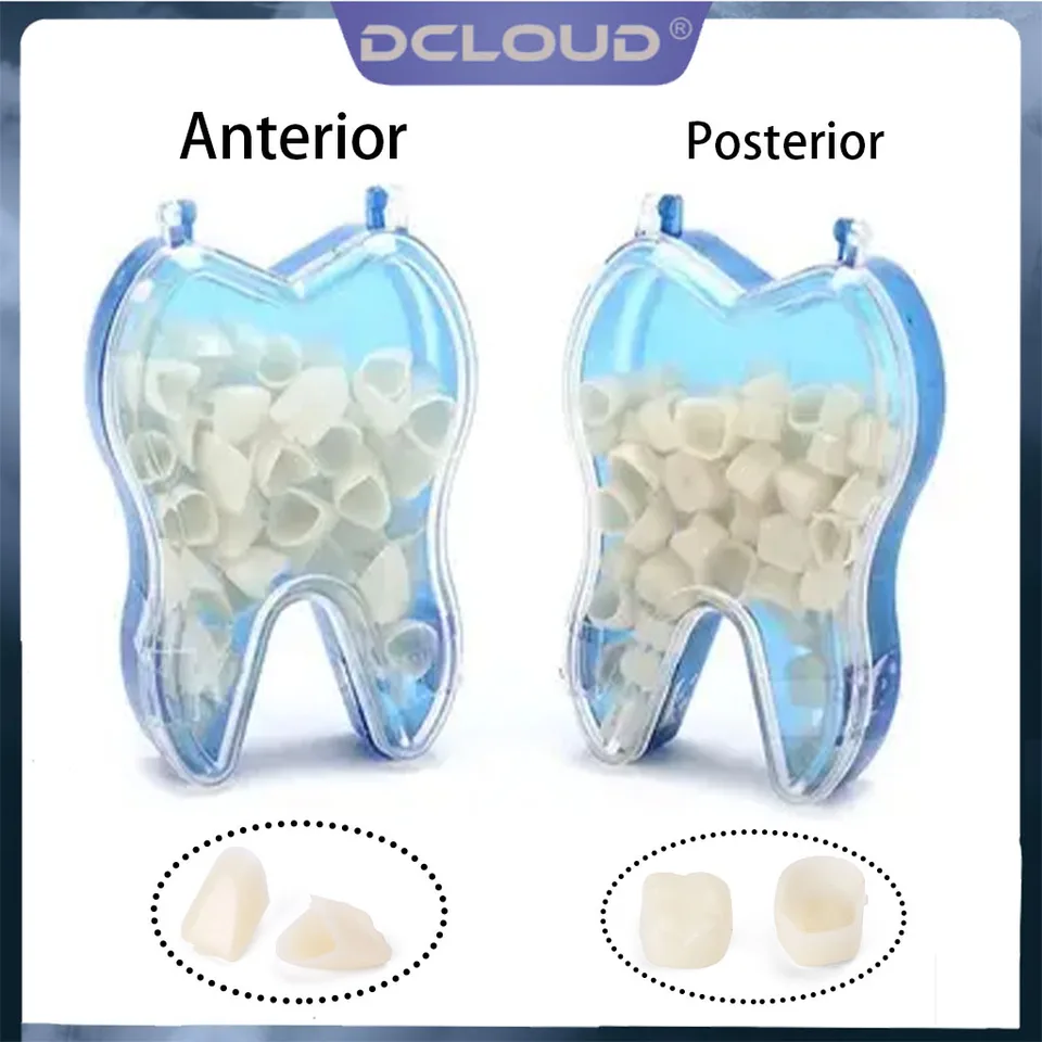 Dcloud Dental Resin Crowns Porcelánová dočasná koruna Porcelánové zuby pre zadné predné zuby bieliace materiály zubné materiály