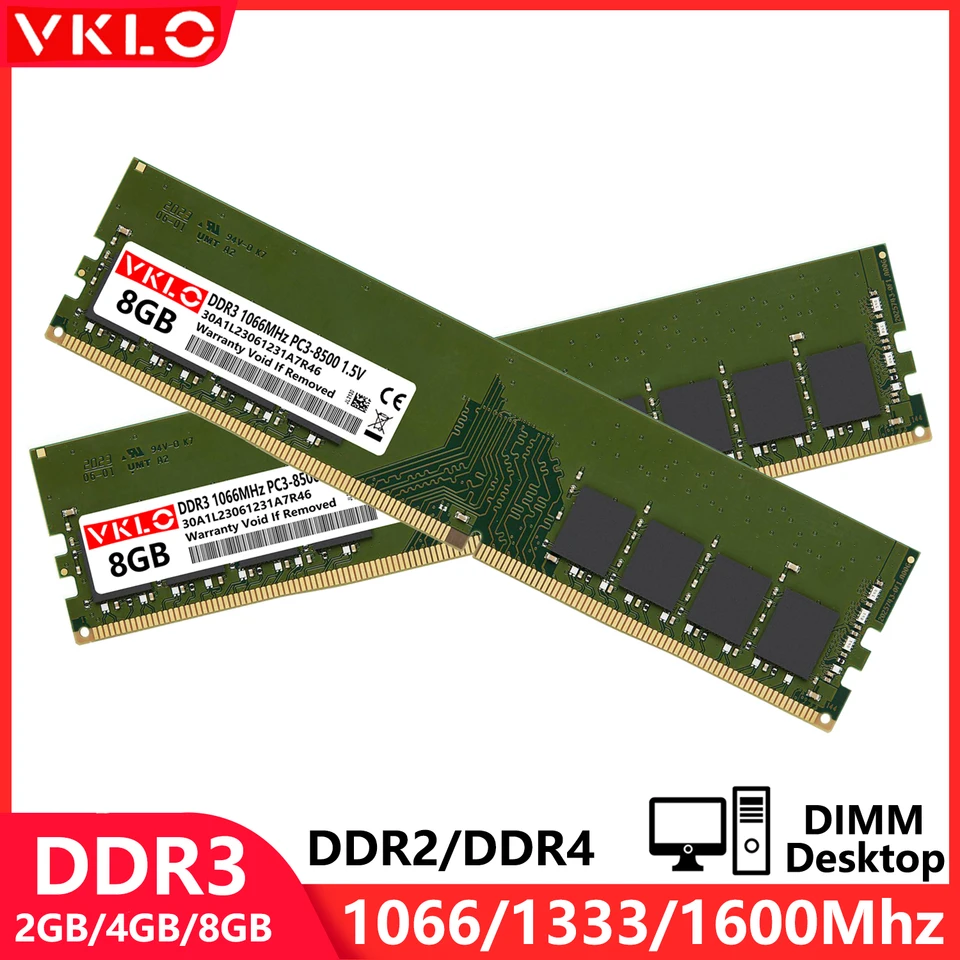 DDR4 DDR3 2GB 4GB 8GB 16 GB Desktop Pamäť RAM PC3 8500 10600 12800 1,5V PC4 2133 2400 2666MHz 1.2V Non-ECC DIMM Memories RAM