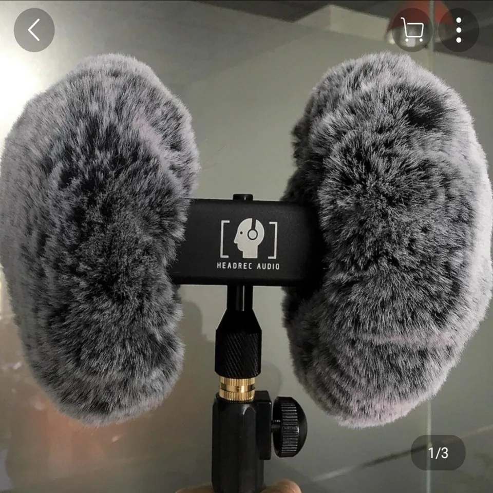 Dead Cat Arificial Fur Fur Fincreen Shield pre 3Dio ASMR Highlice Windproof Cover pre Mic Blue Mantis