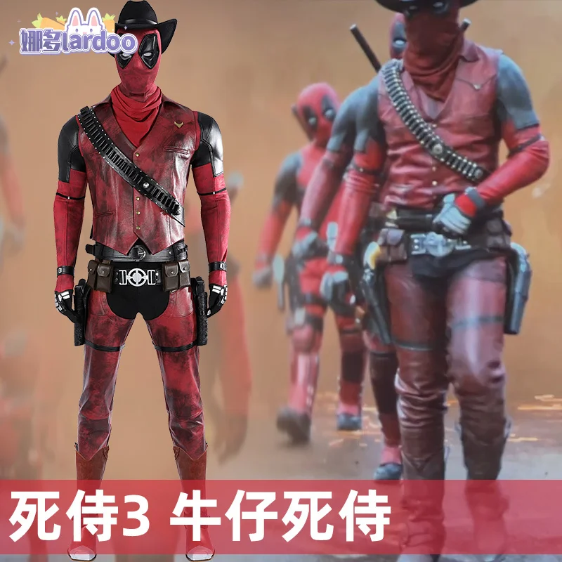 Deadpool Cowboy Cosplay Cosutme Wade Carter Wilson Cosplay kostýmový film proti hrdinovi oblek Halloween Lardoo