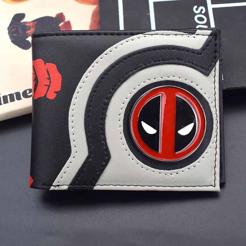 Deadpool peňaženka Pu Kožená krátka kabelka skladanie Deadpool Cosplay kostýmy peňaženky dovolenky vianočné narodeniny darčeky