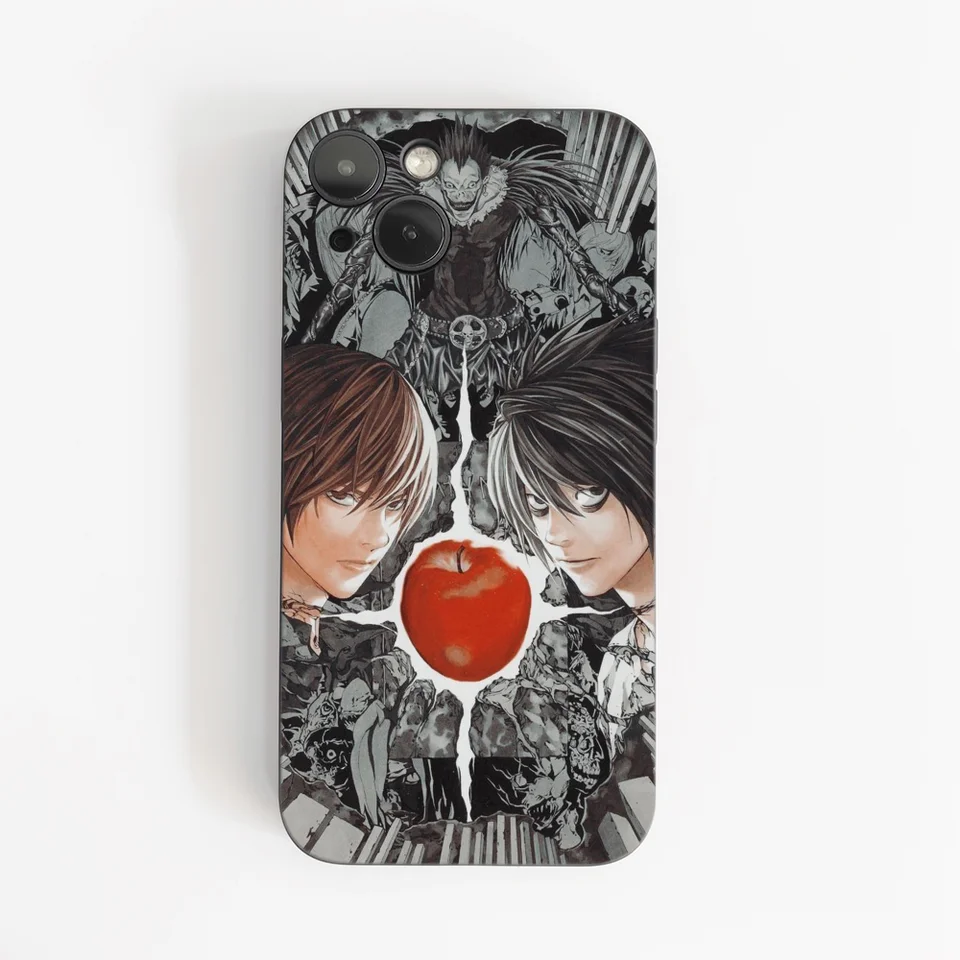 Death poznámka Yagami Light L Lawliet Pase Pase čierny telefón pre iPhone 15 14 plus 13 12 12 mini silikónové krytie Funda shell
