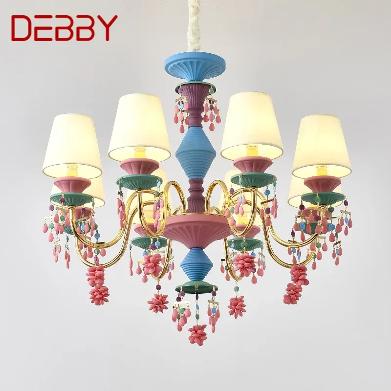Debby moderná farba krištáľová prívesok francúzsky luxusný umenia obývacia izba reštaurácia spálňa dievčenská izba detská izba luster