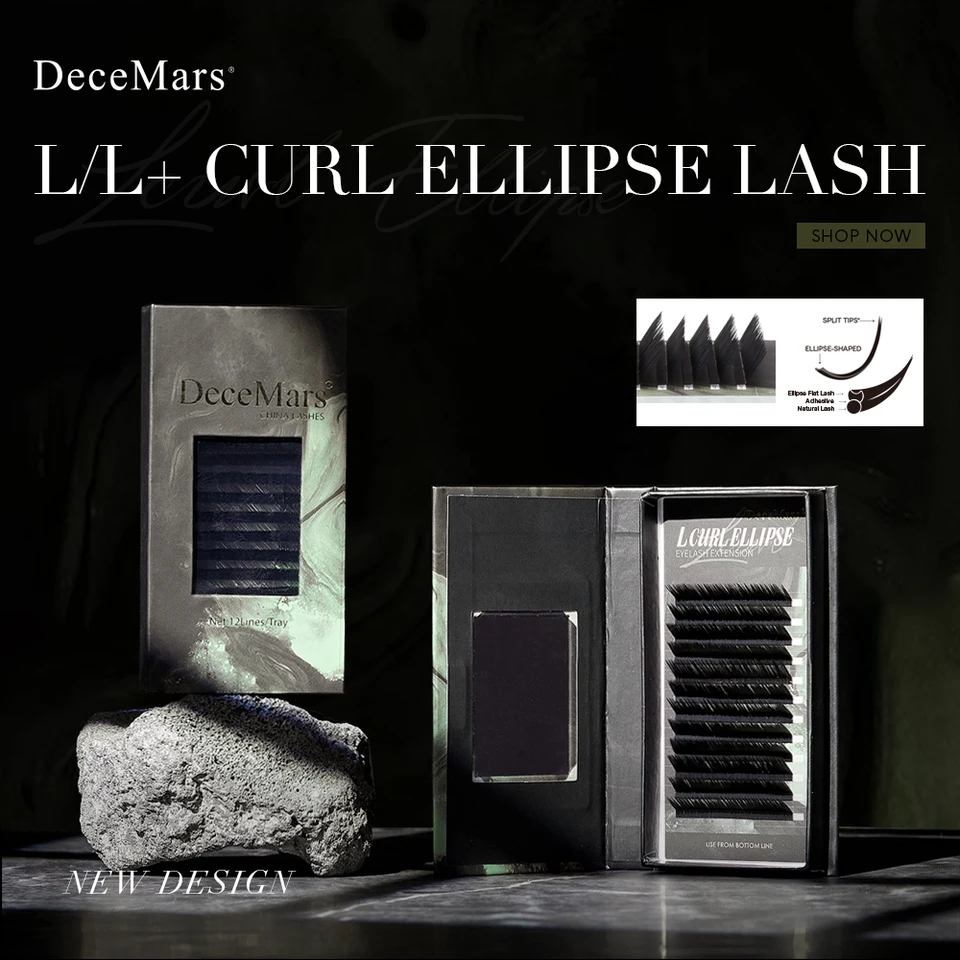 DeCemars L /L+ Curl Ellipse Lash 12 riadkov /podnos