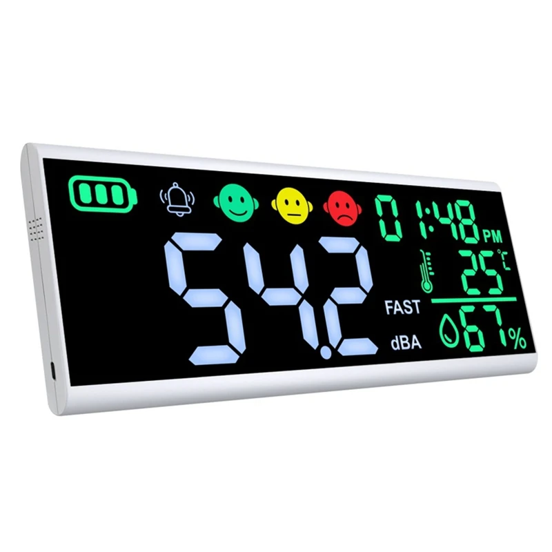 Decibel meter 13 palcov 30-130db meter na úroveň zvuku, veľký Zvukový rozchod na záves LCD, detektor hladiny hluku, detektor hladiny hluku