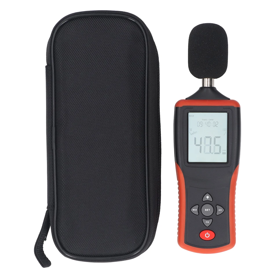 Decibel meter s striedavým váhaním podsvietenej LCD SCREE SCREE GURET GURET prenosný tester SPL pre domácu továreň 30-130DB