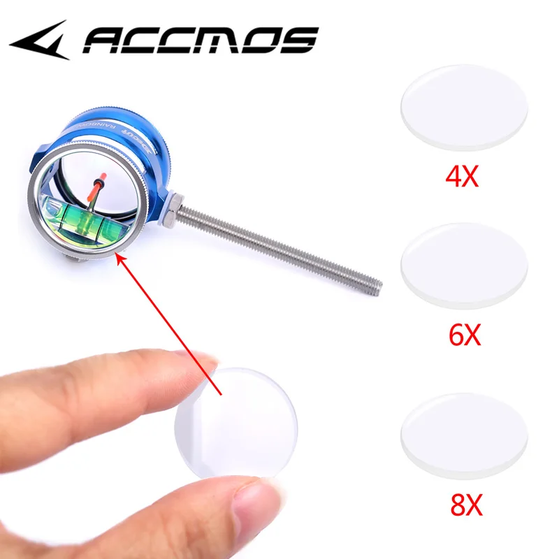 Decut Archery Compound Sight Lens, zameranie rozsahu, lupič nahradiť šošovku, vonkajšie záberové šípky so šípkami, 4x 6x 8x