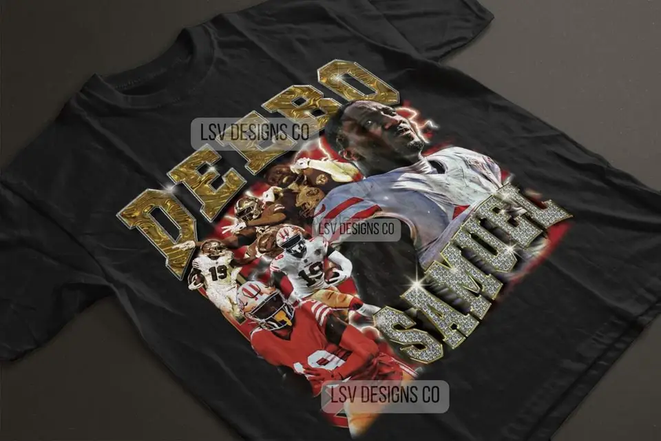 Deebo Samuel tričko 90. roky vintage x bootleg štýl rap tričko retro tričko s nadmerným grafickým grafickým tričkom vianočné darčeky pre mužov ženy u