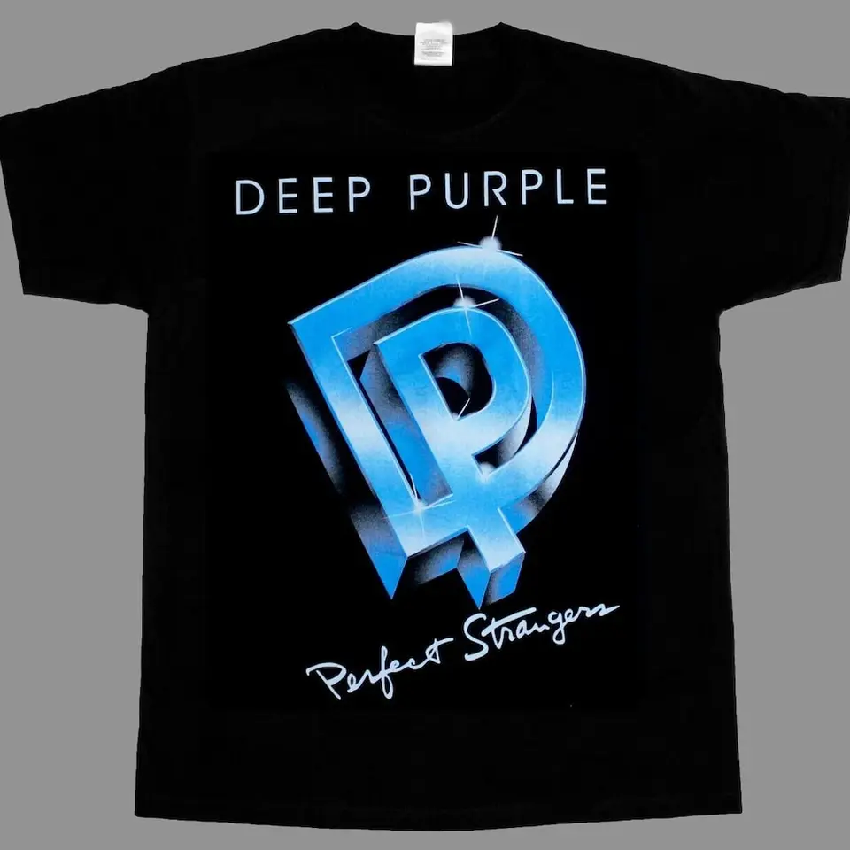 Deep Purple Perfect Strangers Vintage T košeľa kovová hudba čierna