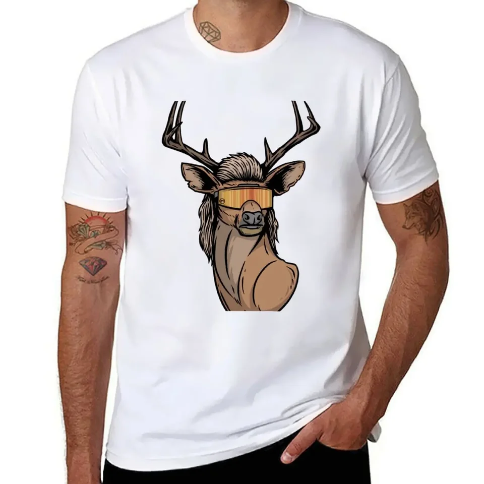 Deer Mullet 2.0 \ t \ t Tričko roztomilé oblečenie zvieraťa Prinfor Pre chlapcov pre chlapca veľké a vysoké tričká pre mužov