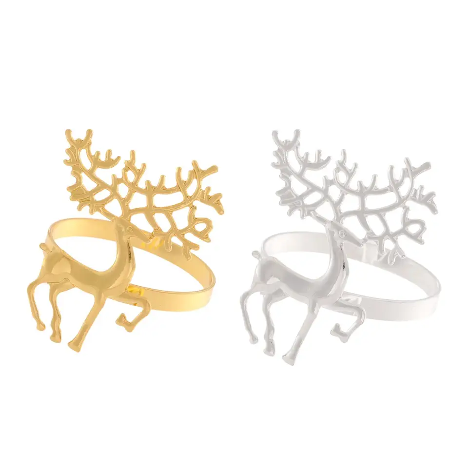 Deer Stupin Rings ORNATION DECORATÍVNA SERViette Držiteľ pre svadobnú ozdobu