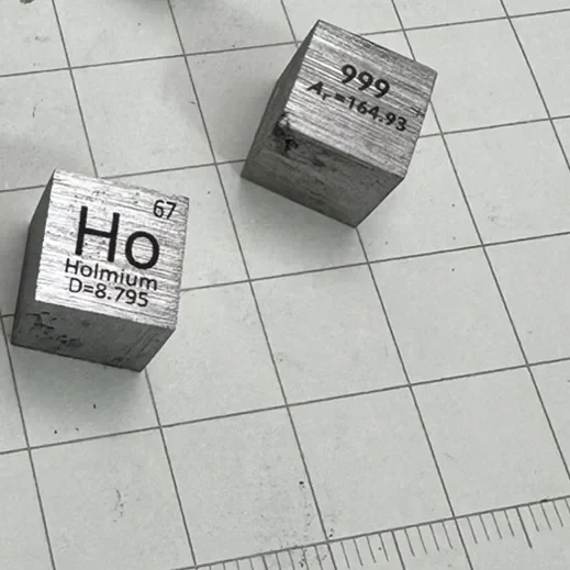 Defektný chybný produkt Holmium Cube 10 mm prvok Periodický fenotyp vysokokvalitný HO 99,9%