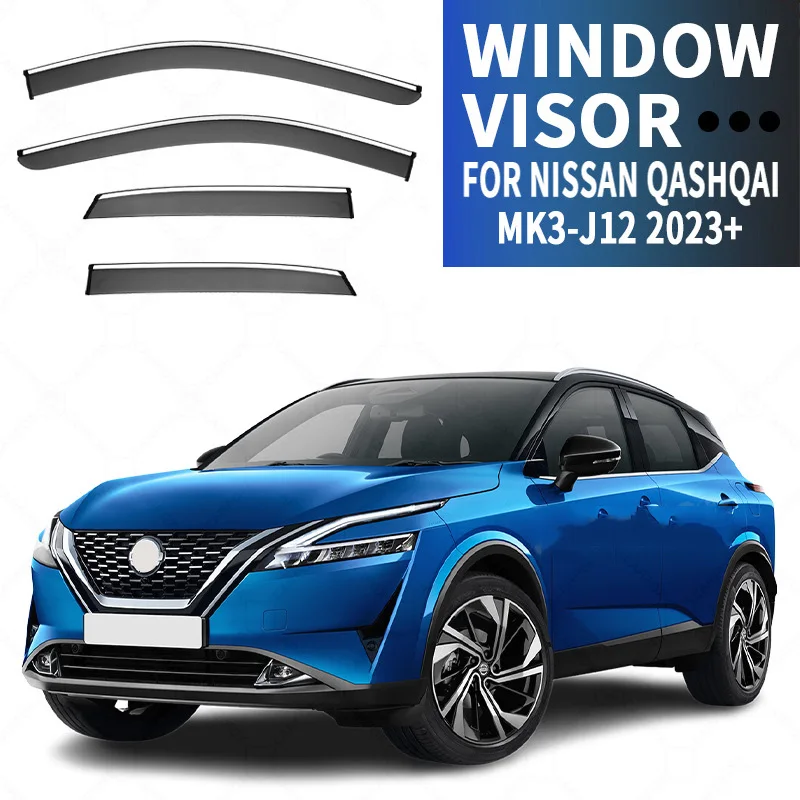 Deflektory pre Nissan Qashqai J12 2024 2023 2024 Príslušenstvo Automobilové okná Visory Dážďové obočie Slnko