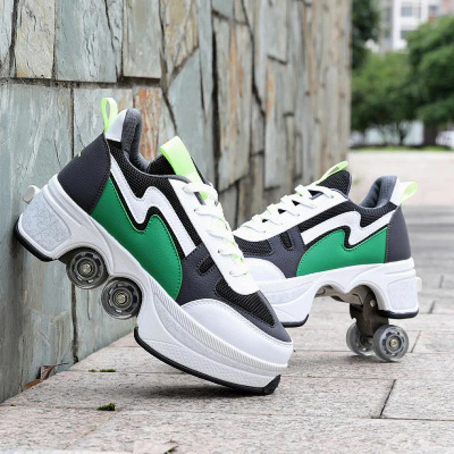 Deform topánky tenisky Kid Youth Walk Roller Skate Runaway Four Color Skates Men ženy unisex detský deform parkour