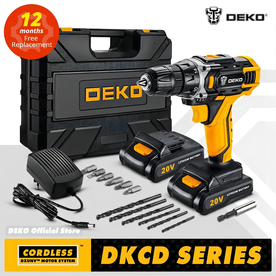 DEKO bezdrôtový vŕtačka 12V 16V 20V Mini bezdrôtové napájacie náradie DC lítium-iónovej batérie Elektrický skrutkovač Domov DRILLING