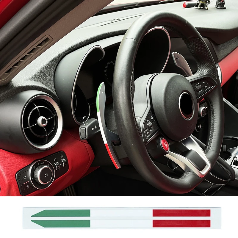 Dekoratívne nálepky s pádlom na volante automobilu sú vhodné pre Alfa Romeo Giulia Stelvio Modified Interior Decotion Accessorie