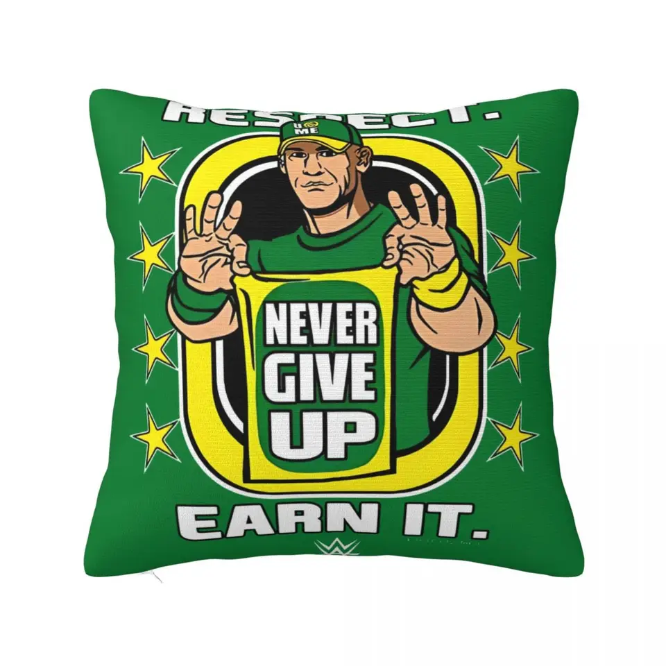 Dekoratívne obliečky na vankúše John Cena Rešpekt Zarobte to karikatúra produkt Home Wrestler Hrot vankúšový obal kryt zips viac