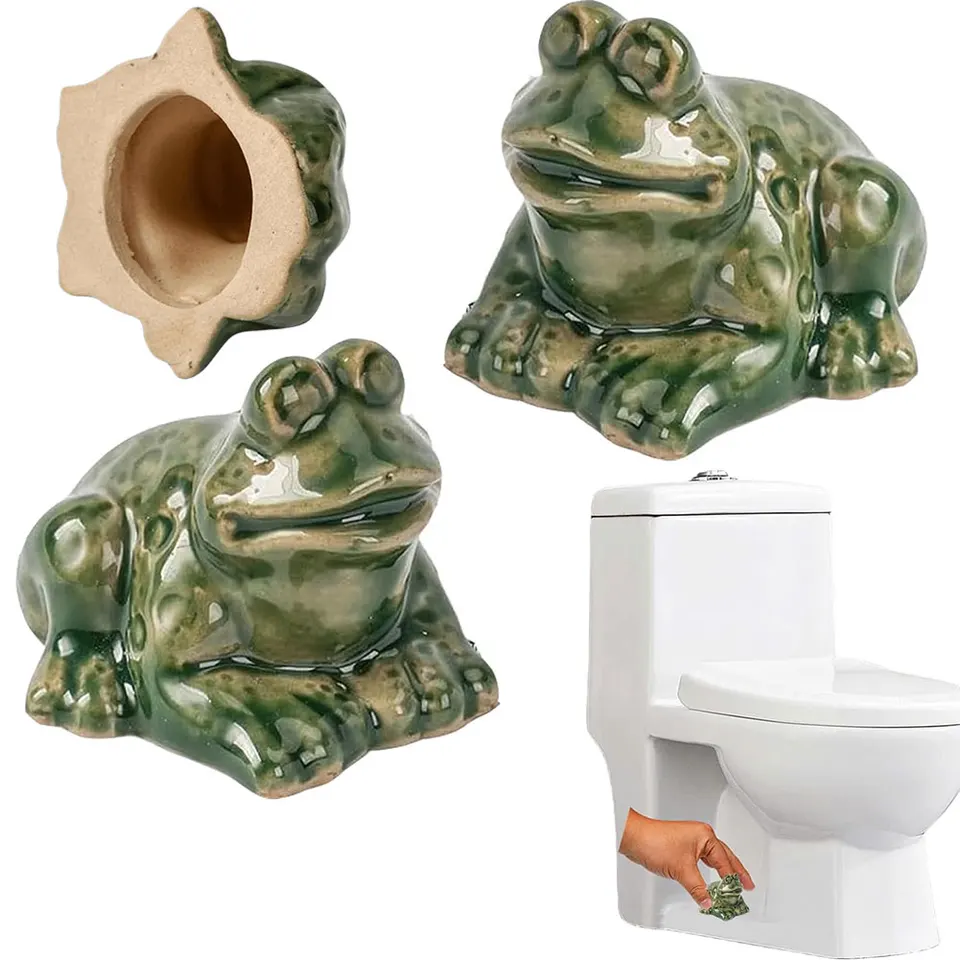 Dekoratívne toaletné pokrývky žab