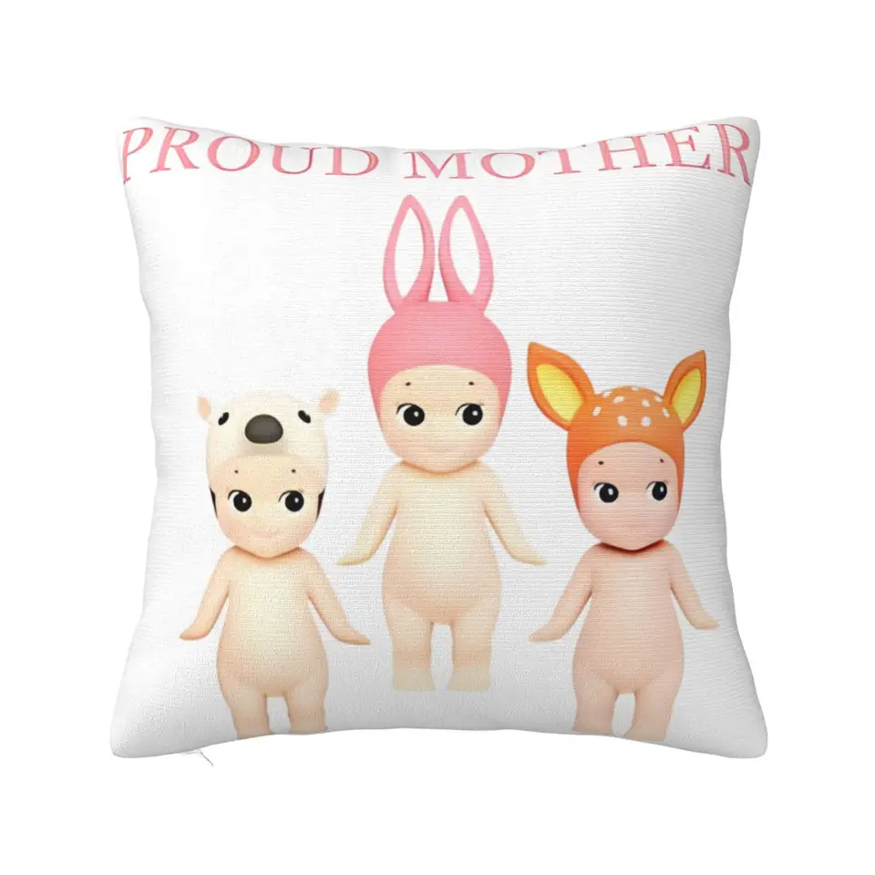 Dekoratívne vankúš Kawaii sonny anjel hrdý matka Merch posteľ vtipný karikatúra hodu vankúšový obal na zips viac veľkostí