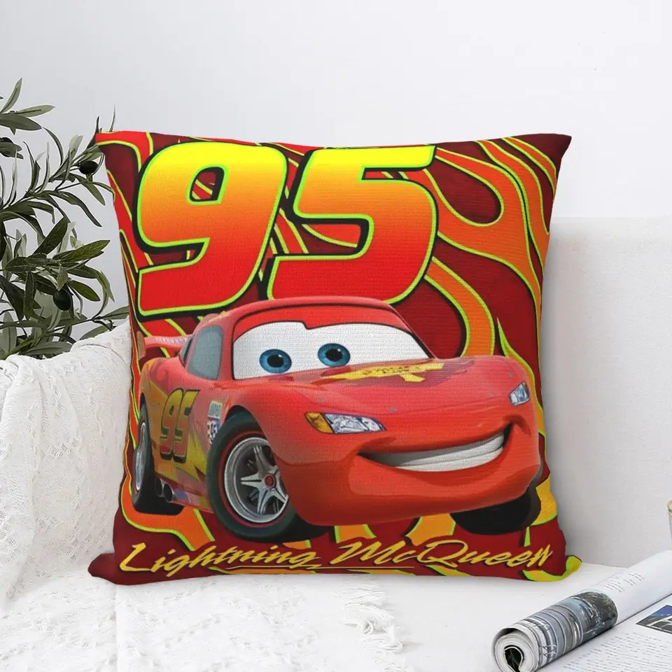 Dekoratívne vankúš pokrýva 95 blesk McQueen Merchandise Seort Had vankúšov kryt vankúš na zips Viacnásobný veľkoobchodný veľkoobchod