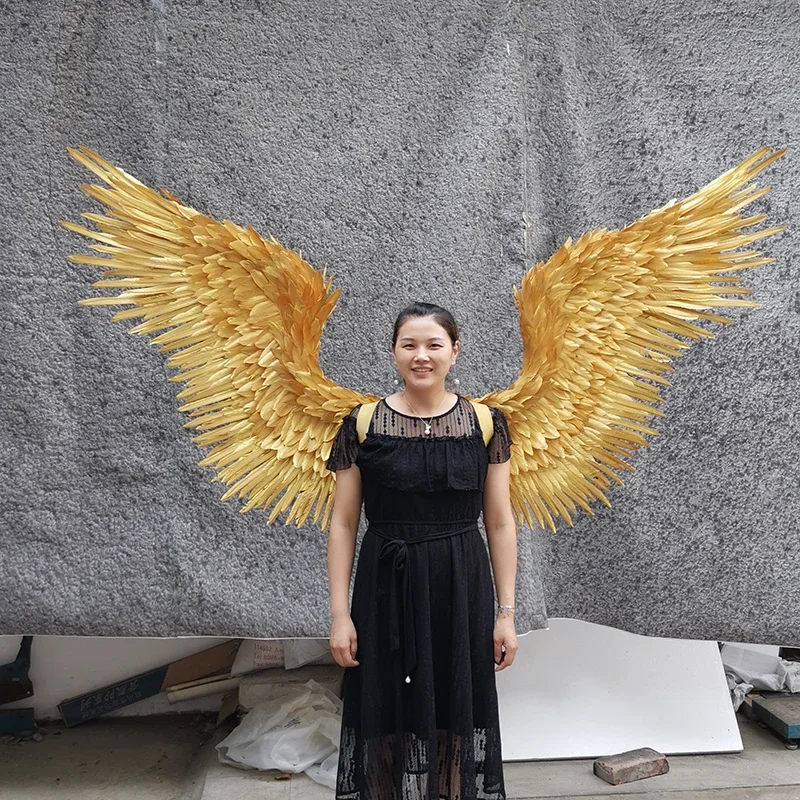 Dekorácia zo strany Gold Wing Party Dospelá dospelí Cosplay perie Fairy Angel Wings Night Party Dodávky Dodávky Fancy Dress Up vianočné kostýmy