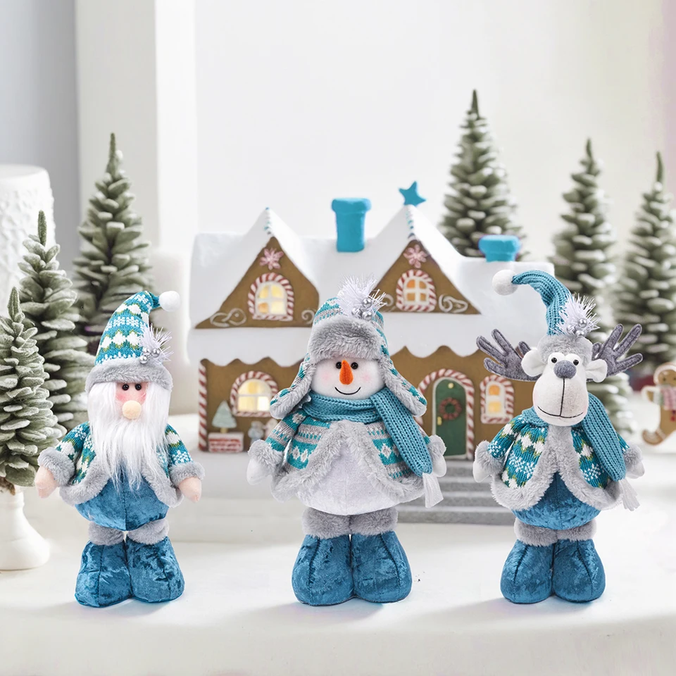 Dekorácie vianočných stolov Santa Claus Ornament Kartice oslavy Čisté vianočné prvky merajú 50 x 20 cm
