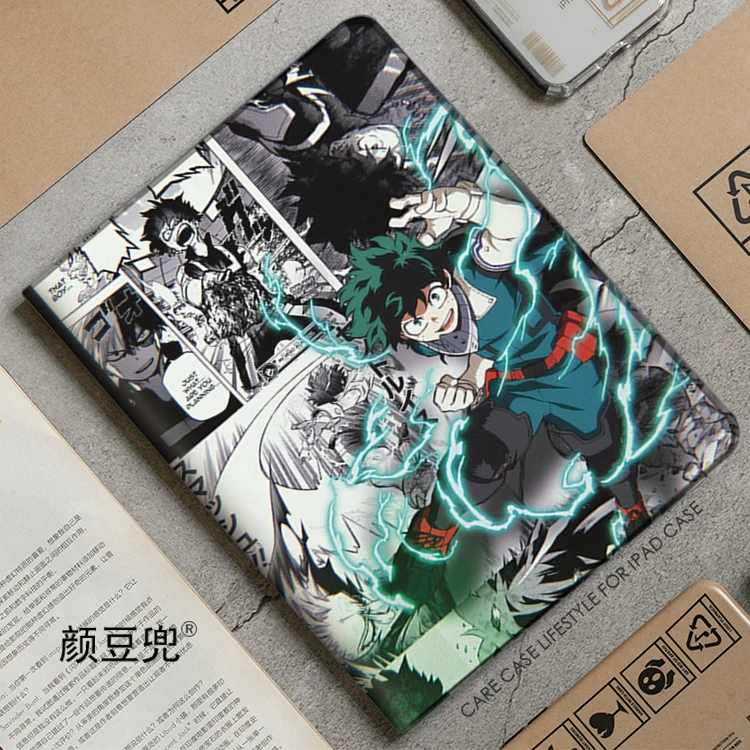 DEKU Anime My Hero Academia pre Samsung Galaxy Tab S7 Fe 11 v roku 2021 S6 prípad SM-T220/T225 Tri-T-T-T-THE CRACT GALAXY TAB S6 LITE