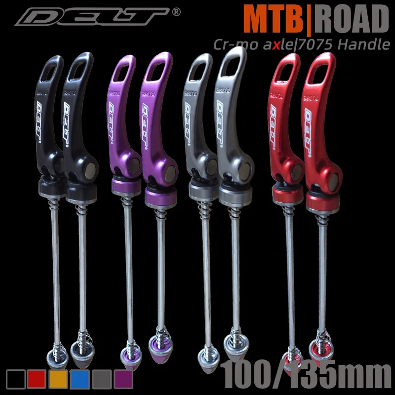 Delt Outdoor MTB Road, špajle na bicykli, predné koleso 100 Zadné 135 mm, QR Hub Quick Release Lever, pre časť s horskými bicyklami