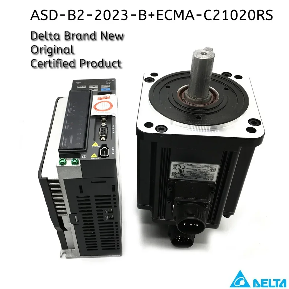 Delta 2KW 6,37nm 100 mm príruba AC Servo Motor Drive Kit ASD-B2-2023-B ECMA-C21020RS ECMA-C21020SS BRKZY 3PH 220V 3000RPM 2000W