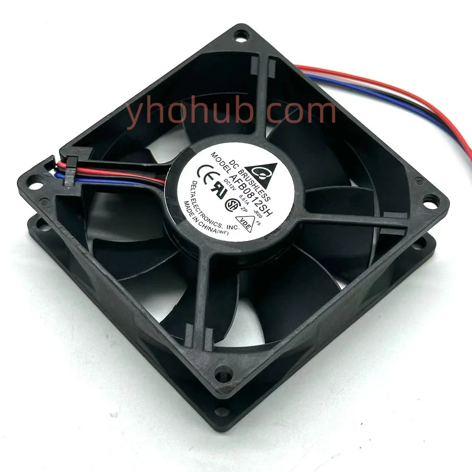 Delta Electronics AFB0812SH R00 Server Cooling Fan DC 12V 0,51A 80x80x25mm 3-vodiče