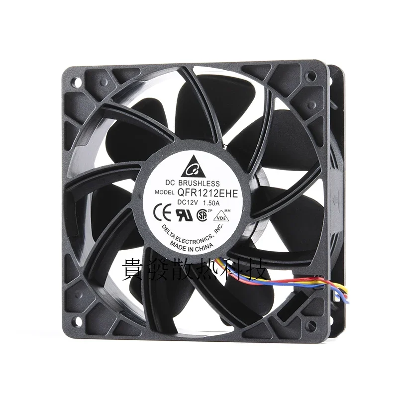 Delta QFR1212EHE 12038 12V 1,5A Násilný ventilátor 4-kolíkového chladiaceho ventilátora PWM 12 cm