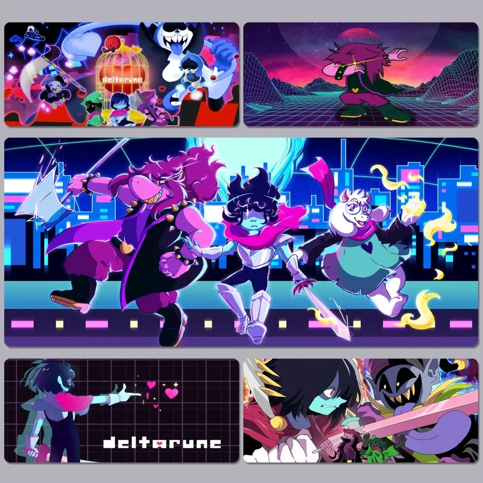 Deltarune MousePad Animation Office Student Gaming Zhustený veľký nekĺzavý vankúš na myši pre dospievajúcu spálňu