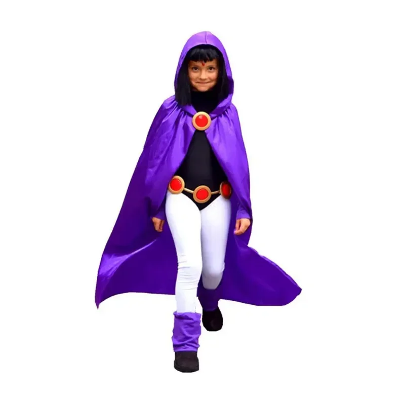 Deluxe Girls Carnival Dress Up Kids Dionysia Teen Titan Raven Cosplay kostýmy pre dospelých Halloween narodeniny kostým 4ks/1 Mn9