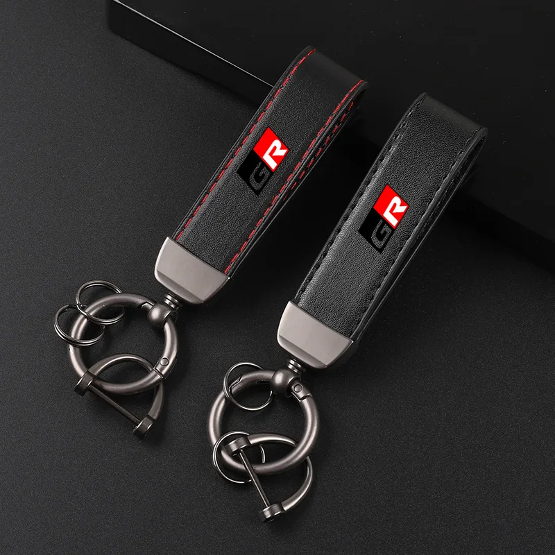 Deluxe kožené autá Keychain Keyring Keychain Lanyard Gift Keychain pre Toyota Toyota Gr